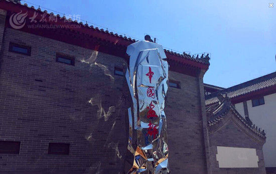 “中國(guó)畫都”地標(biāo)性雕塑濰坊十笏園街區(qū)落成（深圳雕塑公司 深圳雕塑制作 深圳雕塑廠家 深圳鑄銅雕塑廠 深圳不銹鋼雕塑廠）